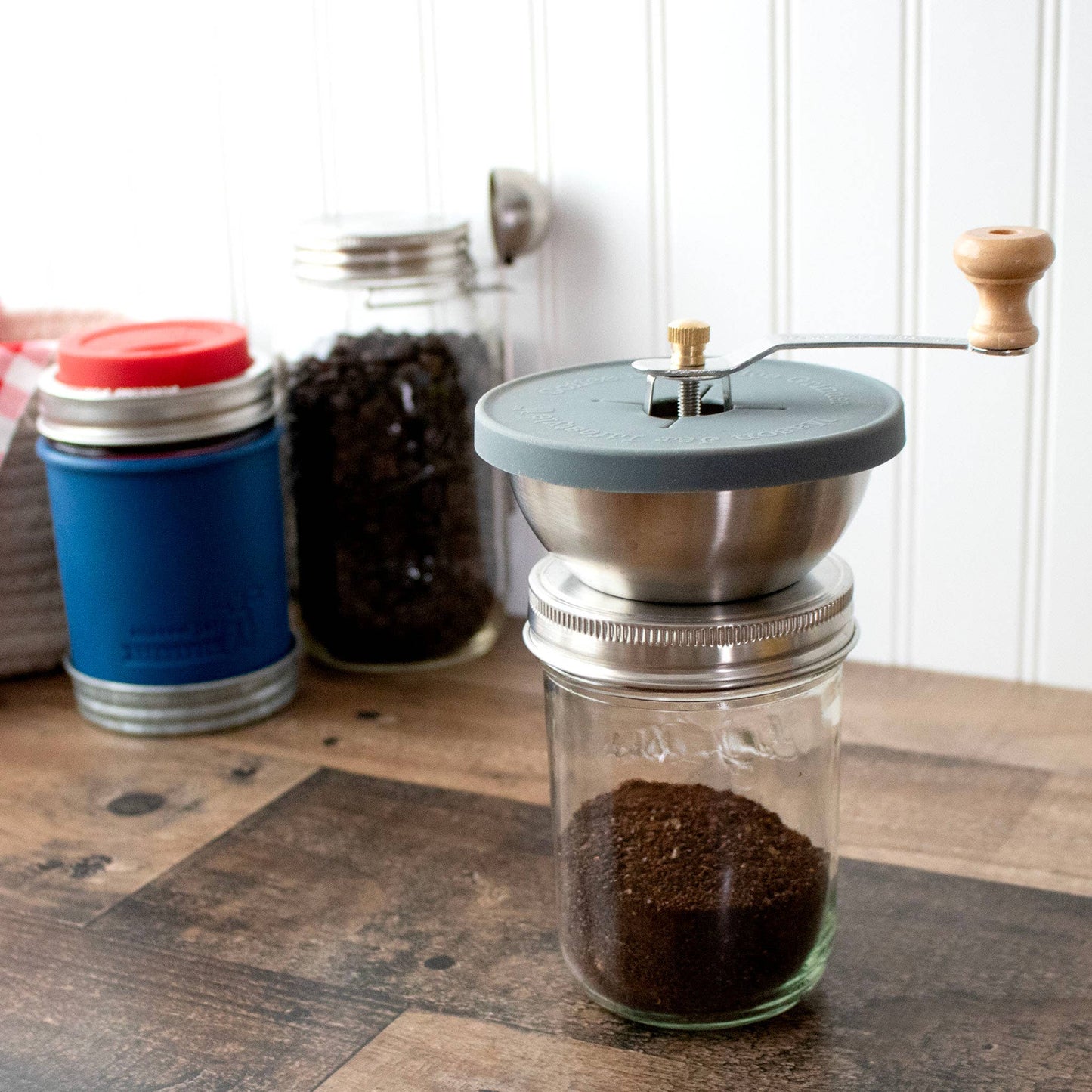 Coffee Grinder Lid for Mason Jars