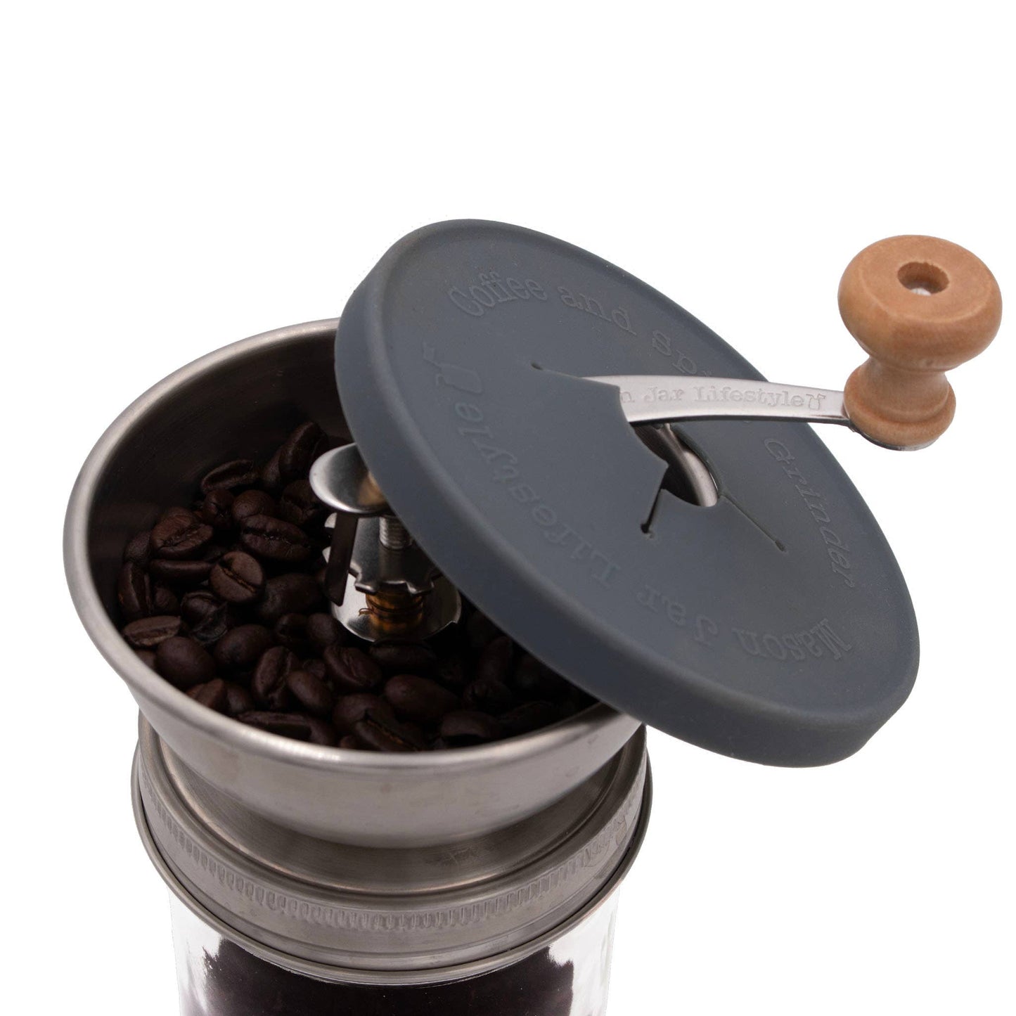 Coffee Grinder Lid for Mason Jars