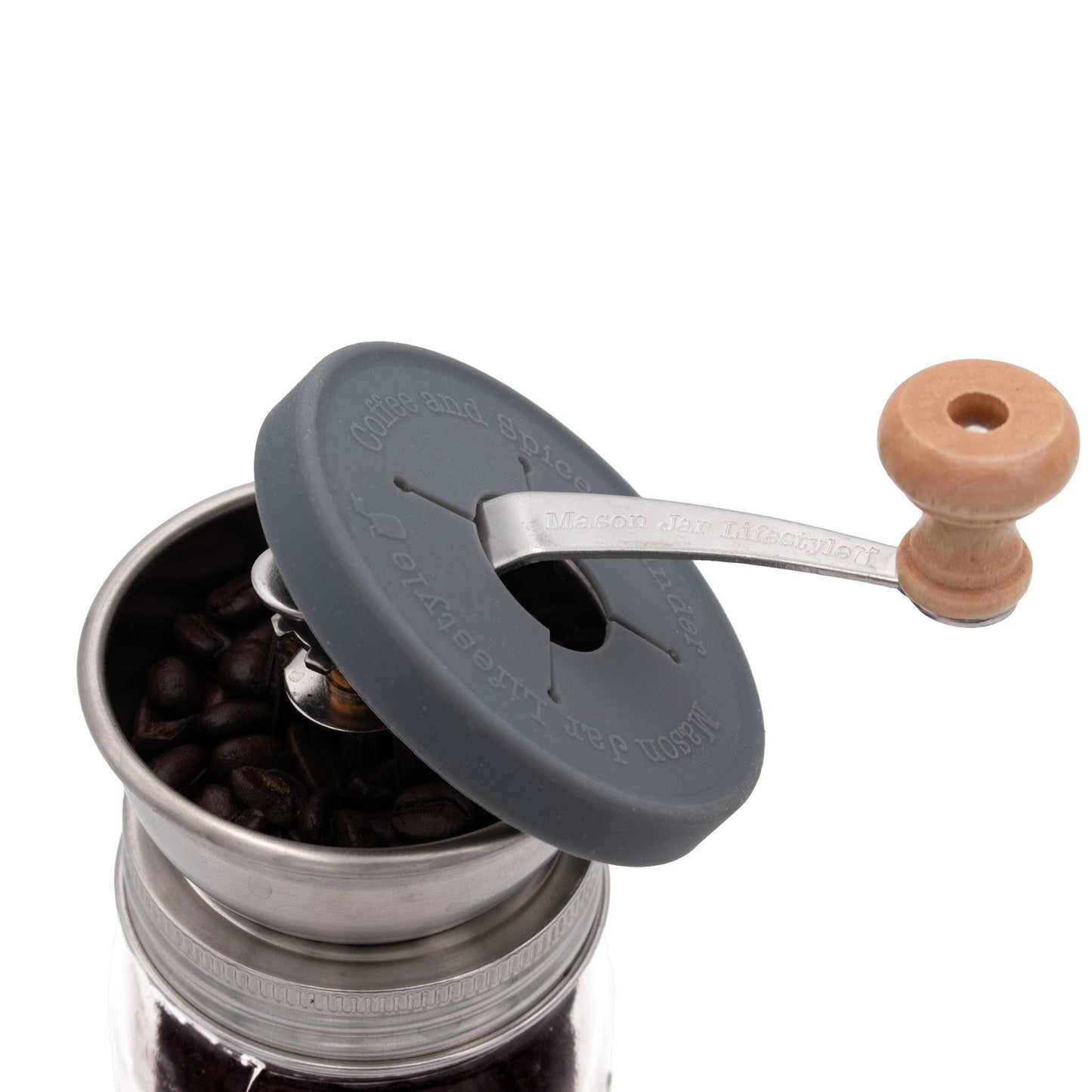 Coffee Grinder Lid for Mason Jars