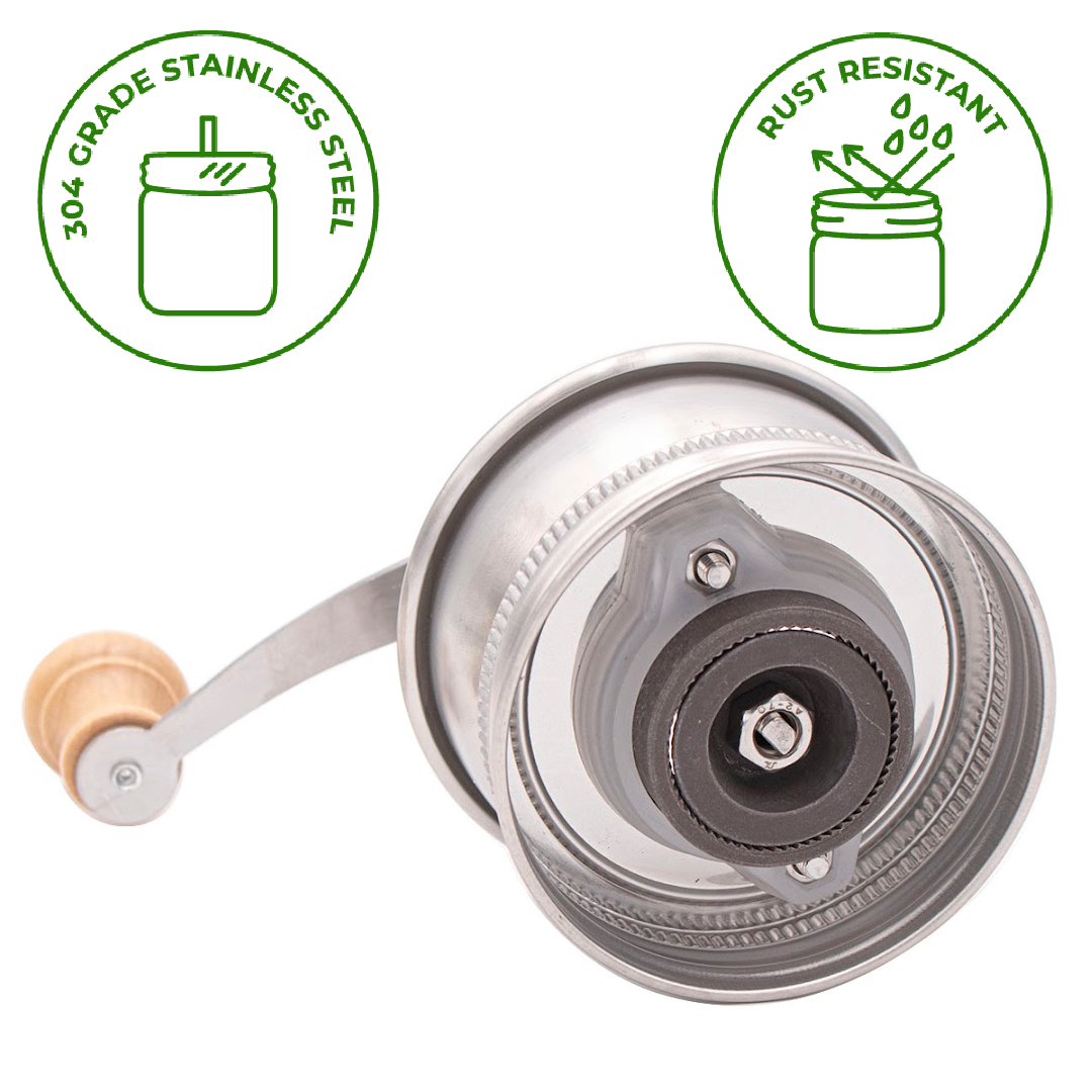 Coffee Grinder Lid for Mason Jars